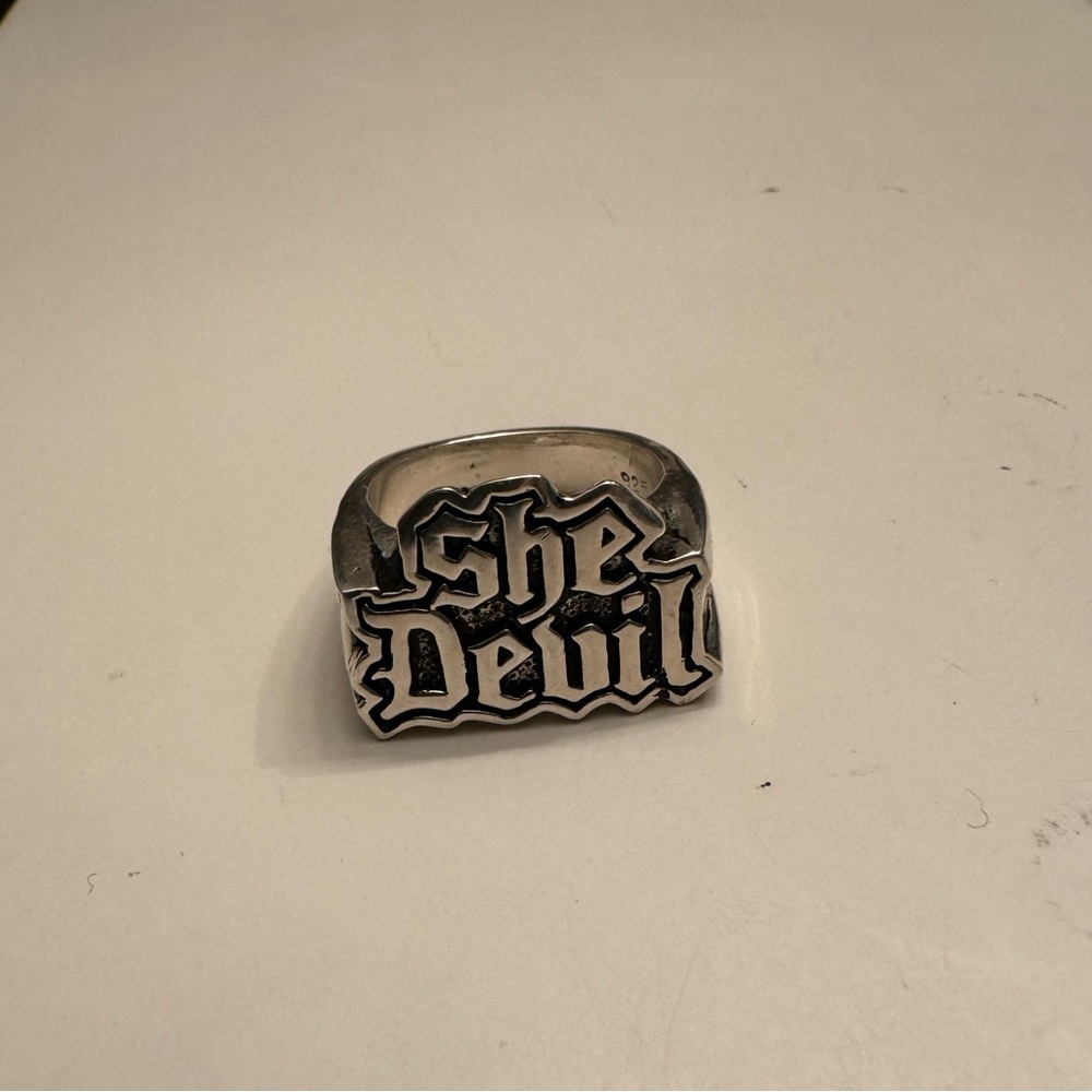 Holy mountainism souvenir jewelry she devil Sterling silver ring size 6.5
